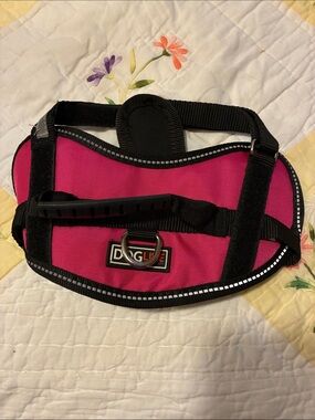Pink No-Pull Reflective Dog Harness with Padded Handle